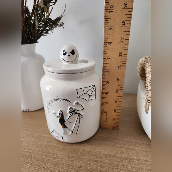 Rae Dunn White Ceramic Jar - Disney Nightmare Before Christmas - Picture 6 of 6